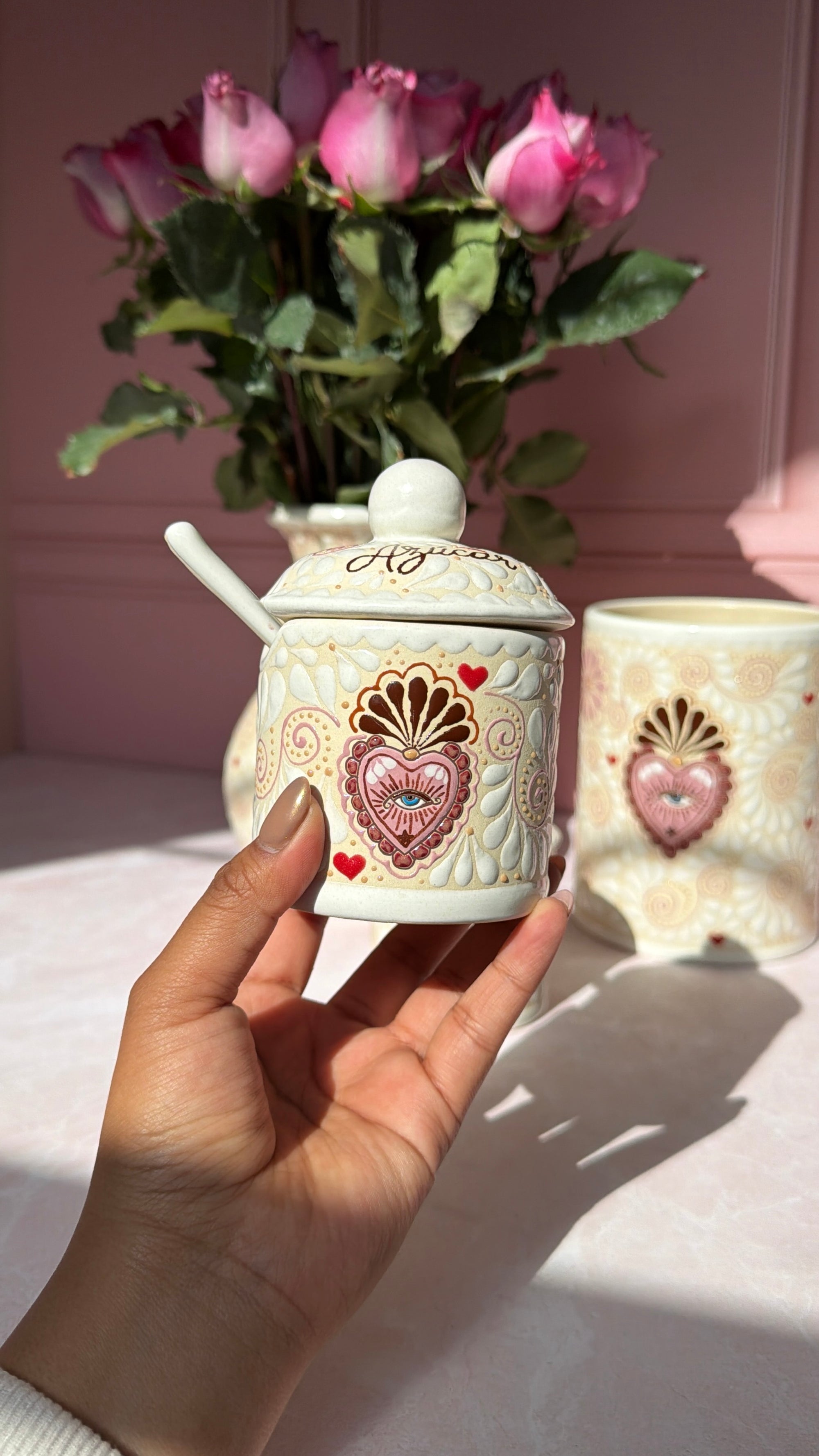 Amor Sagrado Azucarero y Cafetero | Coffee and Sugar holder | PRE-ORDER 6-14 WEEKS