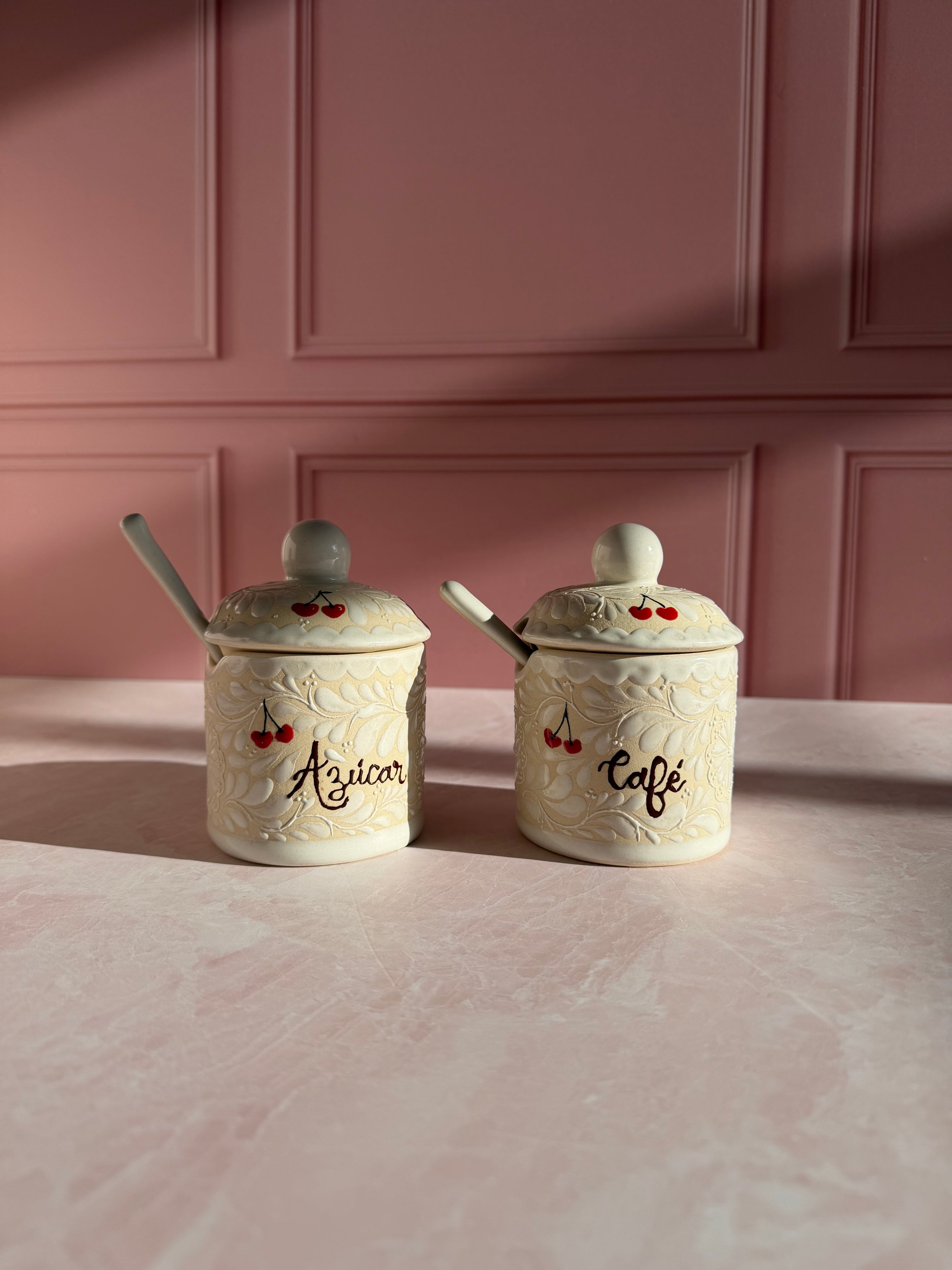 Dulce Cereza Azucarero y Cafetero | Coffee and Sugar holder | PRE-ORDER 6-14 WEEKS